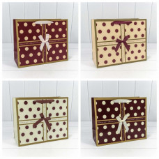 Пакет подарочный "Горошек" (микс) 32*26*13 230г 1/20 1/240