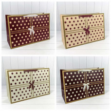 Пакет подарочный "Горошек" (микс)  62*42*25 230г 1/20 1/60, шт