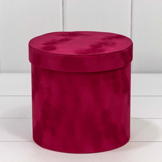 Коробки Цилиндр Набор 1/3 18*17 "Бархатный" Вишнёвый 1/12
