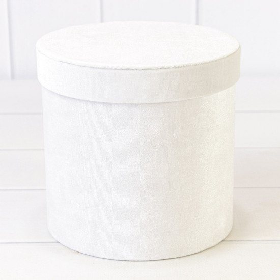 Коробки Цилиндр Набор 1/3 18*17,7 "Бархат" Белый 1/12