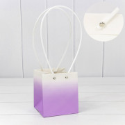 Пакет подарочный "Ваза для цветов" 13*11,5*11,5 "Градиент" Сиреневый 1/10 1/150