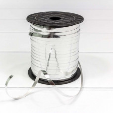 Лента Полипропилен (бобина) металлизированная 0,5см*250ярд Серебряный 1/5 1/60