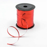 Лента Полипропилен (бобина) металлизированная 0,5см*250ярд Красный 1/5 1/60