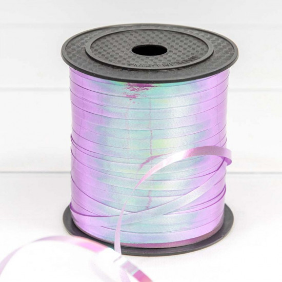 Лента Полипропилен (бобина) перламутровая 0,5см*250ярд Сиреневый 1/5 1/60