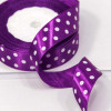 Лента Атласная Горох 2,5см*25ярд Сливовый 1/5 1/300