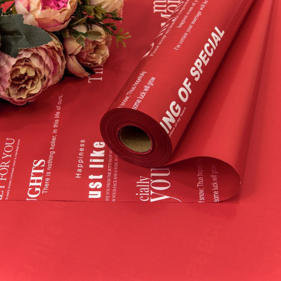 Плёнка 58см 800г матовая с печатью 65мкм Красный-3546 1/12 Плёнка 58см 800г матовая с печатью 65мкм Красный-3546 1/12