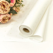 Плёнка 58см 800г матовая "Мелкий горошек" 65мкм Белый 1/12