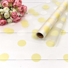 Плёнка 0,58*10м прозрачная "Горох" 50мкм Жёлтый 1/30