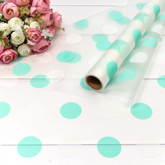 Плёнка 0,58*10м прозрачная "Горох" 50мкм Тиффани 1/30 Плёнка 0,58*10м прозрачная "Горох" 50мкм Тиффани 1/30