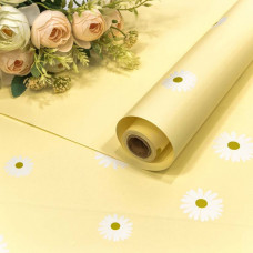 Плёнка 0,58*10м матовая "Ромашки" 60мкм Песочный 1/30