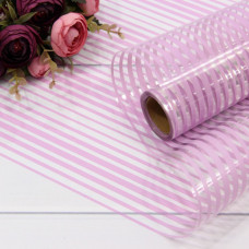 Пленка 0,58*10м 275г глянцевая в полоску 50мкм Сиреневый 1/30