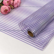 Плёнка 0,58*10м 275г глянцевая в полоску 50мкм Светло-фиолетовый 1/30