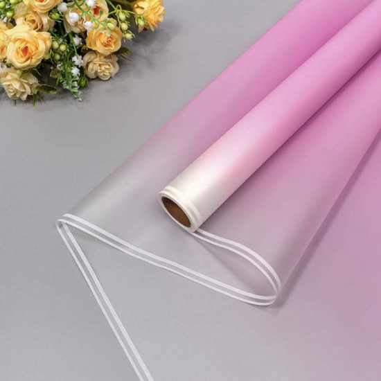 Плёнка 0,58*10м матовая с двойной белой полосой 50мкм Пурпурный 1/30