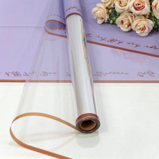 Плёнка 0,57*10м матовая/глянцевая с окошком 55мкм Сиреневый 1/30