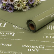 Плёнка 0,58*10м матовая с печатью 60мкм Фисташковый 1/30