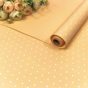 Плёнка 0,58*10м матовая "Мелкий горошек" 60мкм Бледно-оранжевый 1/30