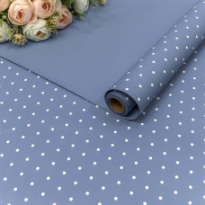 Плёнка 0,58*10м матовая "Мелкий горошек" 65мкм Синий 1/30 Плёнка 0,58*10м матовая "Мелкий горошек" 65мкм Синий 1/30