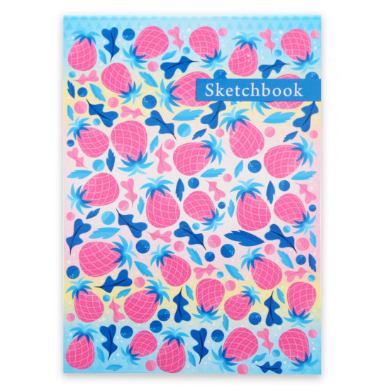 Скетчбук Ананасы А5, 48л, КБС С48-2213