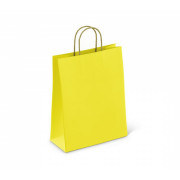 Пакет бумажный 80 г/м2 ПЗБМ крученые ручки 250*220*120 Yellow (250, 0)