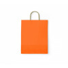 Пакет бумажный 80 г/м2 ПЗБМ крученые ручки 250*220*120 Orange с печатью (250, 0)