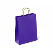 Пакет бумажный 80 г/м2 крученые ручки 350*260*150 Violet с печатью (250, 0)