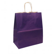 Пакет бумажный 80 г/м2 крученые ручки 250*220*120 Dark Violet (250, 25)