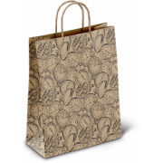 Пакет бумажный 80 г/м2 крученые ручки 350*260*150 Часы (250, 0)