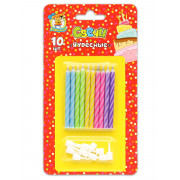 Свечи для торта с подставками. Чудесные (незатухаемые), 10шт.