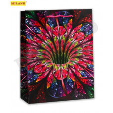 Dream cards Пакет подарочный с матовой ламинацией 325х450х102 мм (XL) Яркий цветок. 210 г