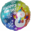Шар (18''/46 см) Круг, С Новым Годом (снеговик в ярком шарфе), 1 шт. Шар (18''/46 см) Круг, С Новым Годом (снеговик в ярком шарфе), 1 шт.