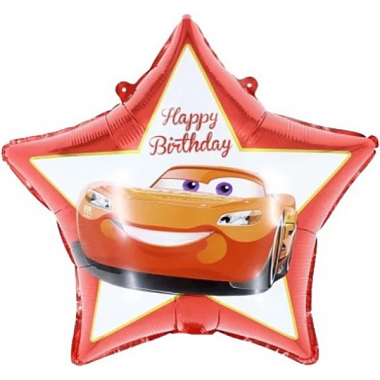 Шар (18''/46 см) Звезда, Гоночная машинка, 1 шт. в уп.